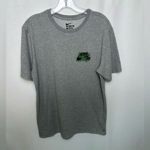 Mens Grey Nike Dry Fit Raccoon Tee Shirt  || Size-L